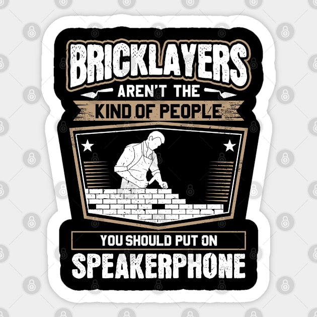 Bricklayer Mason Brickmason Blockmason Sticker by Krautshirts